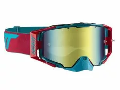 Leatt Gafas Velocity 6.5 Iriz - Rojo/Teal - Lente Bronce 2021