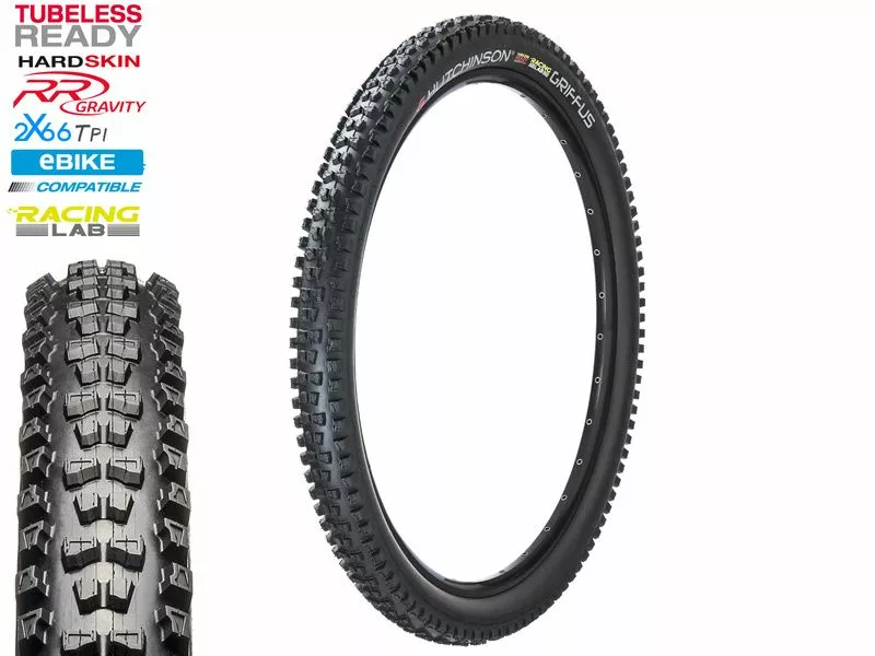 Hutchinson Cubierta Griffus Racing Lab EBike Tubeless Ready 2x66 TPI 27.5'' Negro 3 Hutchinson Cubierta Griffus Racing Lab EBike Tubeless Ready 2x66 TPI 27.5'' Negro
