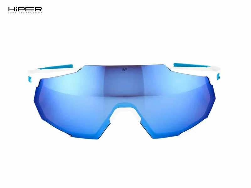 100% Gafas Racetrap Movistar Team White - Hiper Blue Mirror 4 100% Gafas Racetrap Movistar Team White - Hiper Blue Mirror - Imagen 2