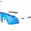 100% Gafas Speedcraft SL Matte White Metallic Blue - Hiper Blue Mirror -Bicicleta Ventas 429944