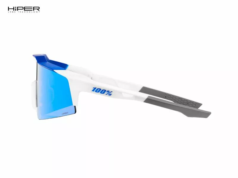 100% Gafas Speedcraft SL Matte White Metallic Blue - Hiper Blue Mirror 5 100% Gafas Speedcraft SL Matte White Metallic Blue - Hiper Blue Mirror - Imagen 3