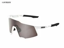100% Gafas Speedcraft Matte White - Hiper Silver Mirror