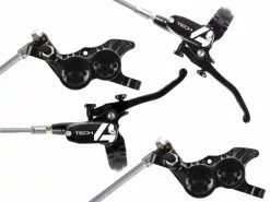 Hope Pareja De Frenos De Disco Tech 4 V4 Negro / Negro - Latiguillo Metálico 2022