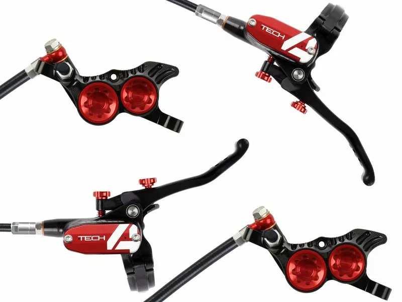 Hope Pareja De Frenos De Disco Tech 4 V4 Negro / Rojo - Latiguillo Estandar 2022 3 Hope Pareja De Frenos De Disco Tech 4 V4 Negro / Rojo - Latiguillo Estandar 2022