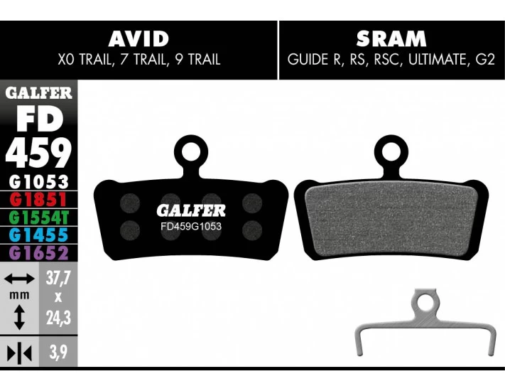 Galfer Pastilla Freno Standard X0 Trail, 7 Trail, 9 Trail 3 Galfer Pastilla Freno Standard X0 Trail, 7 Trail, 9 Trail